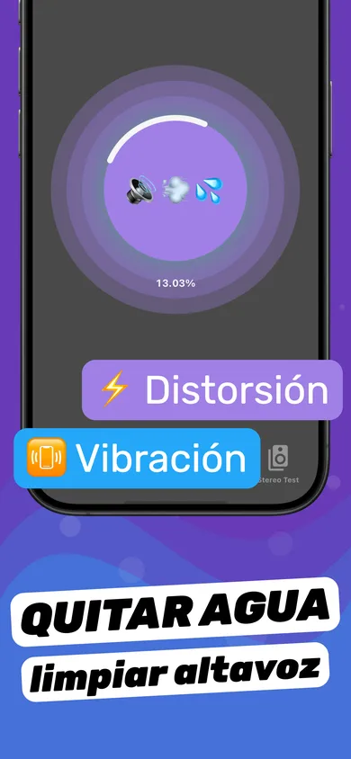 Sesión de Clear Wave expulsando agua del altavoz del iPhone con ondas de sonido