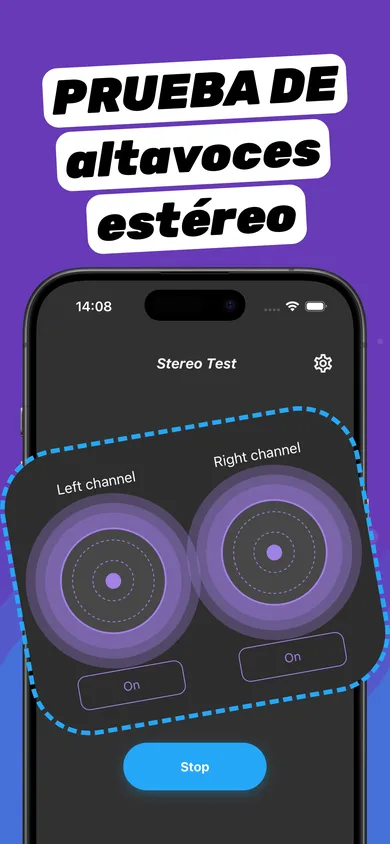 Prueba de altavoz izquierdo y derecho del iPhone en Clear Wave