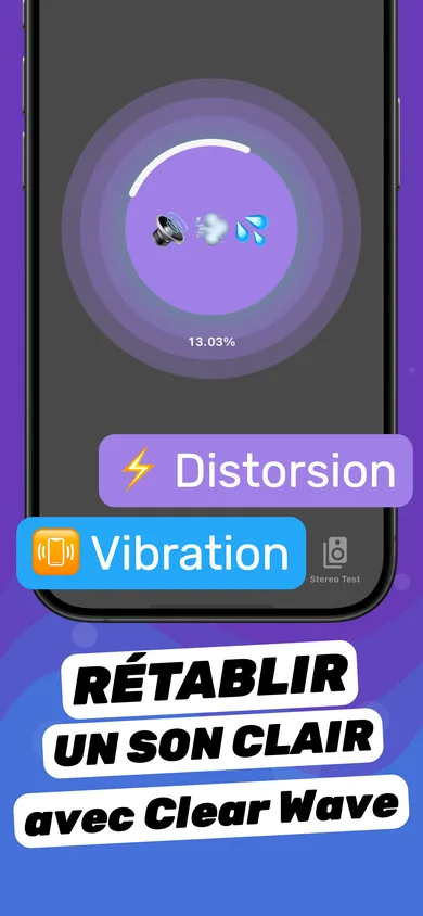 Session Clear Wave qui éjecte l’eau du haut-parleur de l’iPhone avec des ondes sonores