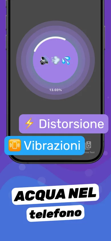 Sessione Clear Wave che espelle l’acqua dall’altoparlante dell’iPhone con onde sonore